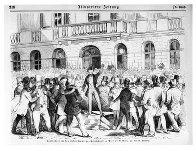 Revuelta en Viena el 30 de marzo de 1848, ilustración de 